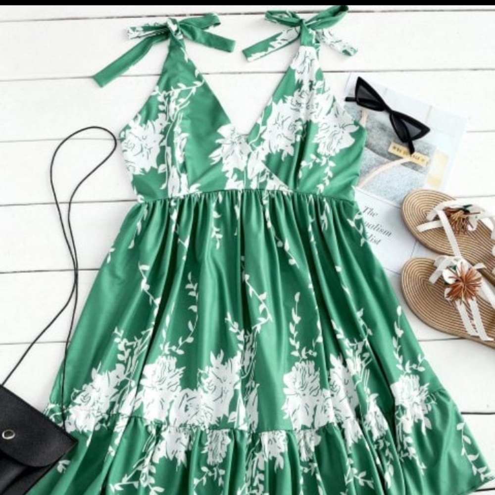 green sun dress